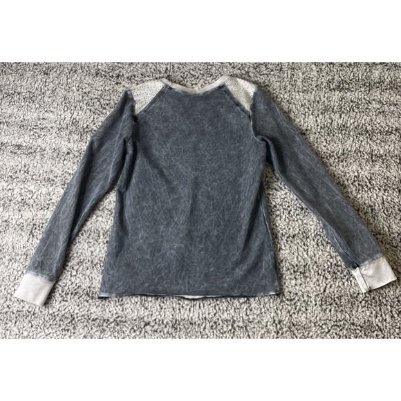 Vocal Rebel Rock Motorcycle Club Womens Medium Long Sleeve Top Rhinestone Grunge - Picture 2 of 9